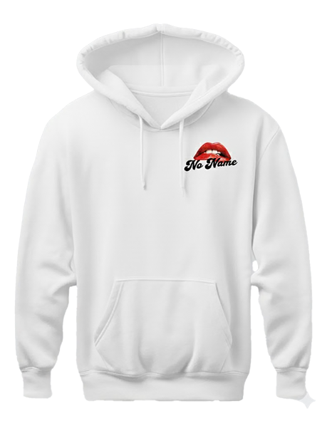 No Name Lips Hoodie (White)